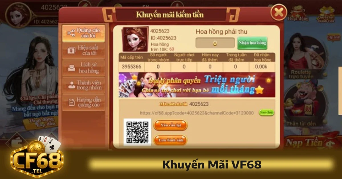 Cf68 27 Một trong những lý do khiến nền tảng thu hút người chơi chính là chương trình khuyến mãi hấp dẫn.